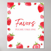 Strawberry Berry Sweet Gastgeschenke unterzeichnen Poster (Vorne)