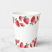 Strawberry Berry Sweet Girl Erstgeburt Pappbecher (Rückseite)