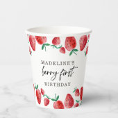 Strawberry Berry Sweet Girl Erstgeburt Pappbecher (Vorderseite)