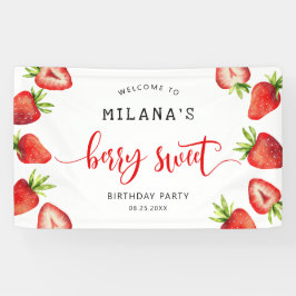Strawberry Berry Sweet Girls Geburtstagsparty Banner