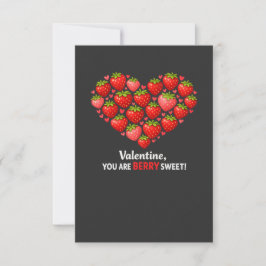 Strawberry Berry Sweet Kids Valentines Day RSVP Karte