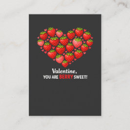 Strawberry Berry Sweet Kids Valentines Day Visitenkarte