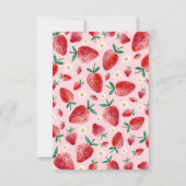 Strawberry Berry Sweet Kids Valentinstag Mitteilungskarte (Rückseite)