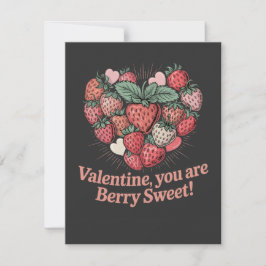 Strawberry Berry Sweet Kinder Valentinstag Mitteilungskarte