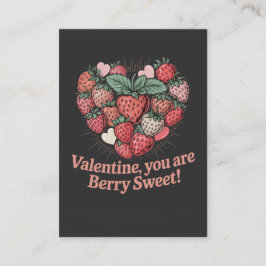Strawberry Berry Sweet Kinder Valentinstag Visitenkarte