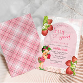 Strawberry Berry Sweet Mexican Girl Baby Dusche Einladung
