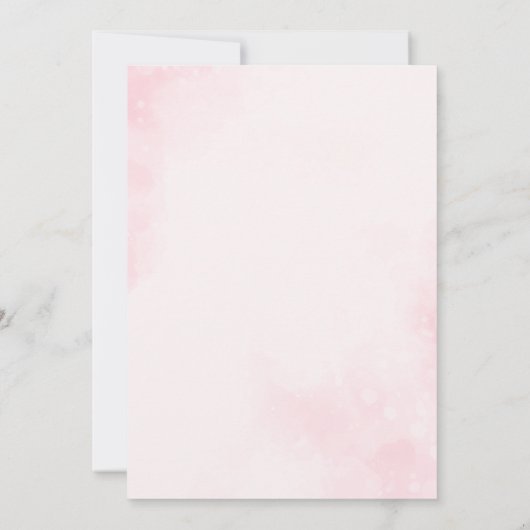 Strawberry Berry Sweet Niedlich Pink Bow Baby Dusc Einladung (Rückseite)