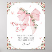 Strawberry Berry Sweet Pink Bow Mama-osa Bar Poster (Vorne)