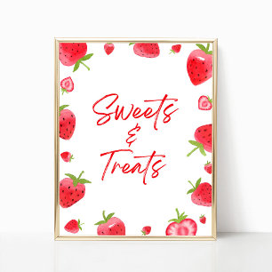 Strawberry Berry Sweet Süßigkeiten und Leckereien Poster