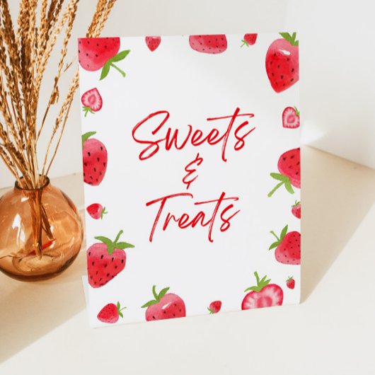 Strawberry Berry Sweet Süßigkeiten und Leckereien Sockelschild