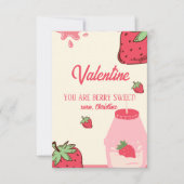 Strawberry Berry Sweet Valentinstag Mitteilungskarte (Vorderseite)