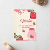 Strawberry Berry Sweet Valentinstag Mitteilungskarte (Vorderseite/Rückseite Beispiel)