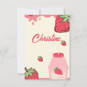 Strawberry Berry Sweet Valentinstag Mitteilungskarte (Rückseite)