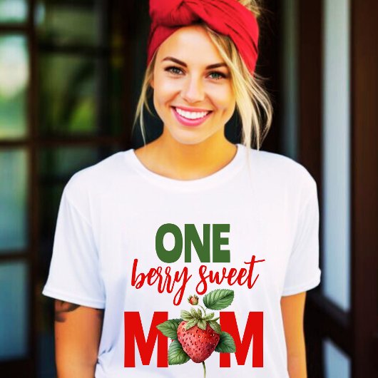 Strawberry Berry Swery First Birthday Mama T-Shirt