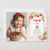 Strawberry Bery Sweet Foto danke Karte (Vorderseite)