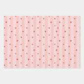 Strawberry Birthday Berry first Pink Geschenkpapier Set (Vorderseite 3)