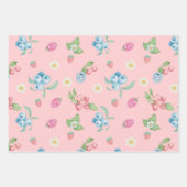 Strawberry Birthday Berry first Pink Geschenkpapier Set (Vorderseite)