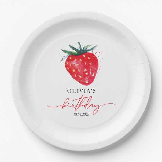 Strawberry Birthday Berry Name Teller (Vorderseite)