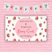 Strawberry Birthday Berry Sweet Banner