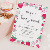 Strawberry Birthday Berry Sweet Birthday Party