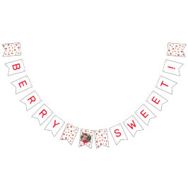 Strawberry Birthday Berry Sweet Foto Wimpelkette