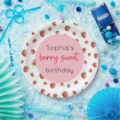 Strawberry Birthday Berry Sweet Pappteller (Party)