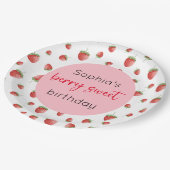 Strawberry Birthday Berry Sweet Pappteller (Schrägansicht)