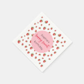 Strawberry Birthday Berry Sweet Serviette (Ecke)