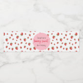 Strawberry Birthday Berry Sweet Wasserflaschenetikett (Einzelnes Label)