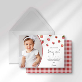 Strawberry Birthday Danke, Card Berry Sweet Einladung