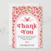 Strawberry Birthday Danke Karte - 12x18 (Vorderseite)