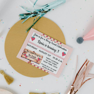 Strawberry Birthday Einladung