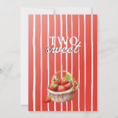 Strawberry Birthday Einladung | 2. Geburtstag (Rückseite)