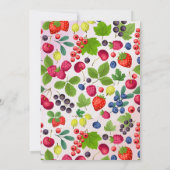 Strawberry Birthday Einladung | Sweet Girl (Rückseite)