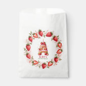 Strawberry Birthday Favor Bag Letter A Cake Geschenktütchen (Vorderseite)