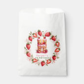 Strawberry Birthday Favor Bag Letter H Cake Geschenktütchen (Vorderseite)