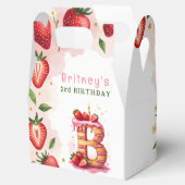 Strawberry Birthday Favor Box Letter B Cake Geschenkschachtel (Geöffnet)