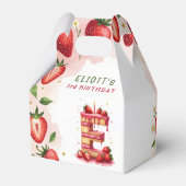 Strawberry Birthday Favor Box Letter E Cake Geschenkschachtel (Rückseite)