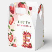 Strawberry Birthday Favor Box Letter E Cake Geschenkschachtel (Geöffnet)