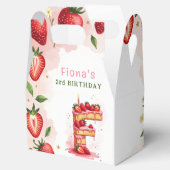 Strawberry Birthday Favor Box Letter F Cake Geschenkschachtel (Geöffnet)