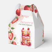 Strawberry Birthday Favor Box Letter H Cake Geschenkschachtel (Rückseite)