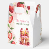 Strawberry Birthday Favor Box Letter H Cake Geschenkschachtel (Geöffnet)