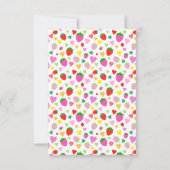 Strawberry Birthday Foto Danke, Card Dankeskarte (Rückseite)