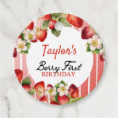 Strawberry Birthday Geschenkanhänger (Vorderseite)