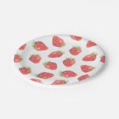 Strawberry Birthday oder Baby Dusche Pappteller (Schrägansicht)