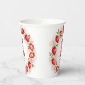 Strawberry Birthday Paper Cup Letter E Cake Pappbecher (Links)