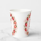 Strawberry Birthday Paper Cup Letter F Cake Pappbecher (Links)