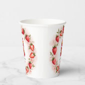 Strawberry Birthday Paper Cup Letter H Cake Pappbecher (Rechts)