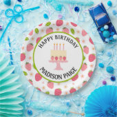 Strawberry Birthday Paper Plate Pappteller (Party)