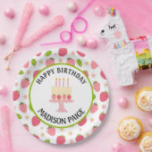Strawberry Birthday Paper Plate Pappteller (Party)